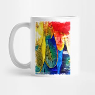 Close Up Chromatic Bird Feathers Abstract Pattern. For Feather & Bird Lovers. Mug